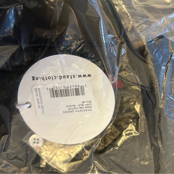 Staud Hyacinth Tiered Black Organza Dress Size Medium - Picture 3 of 4